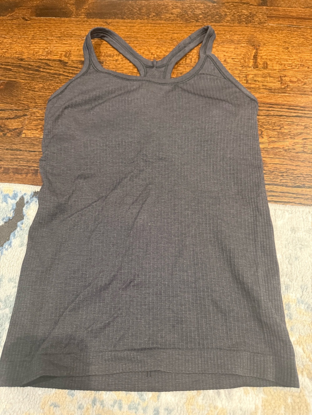 Lululemon ebb to street tank top charcoal size 6 EUC